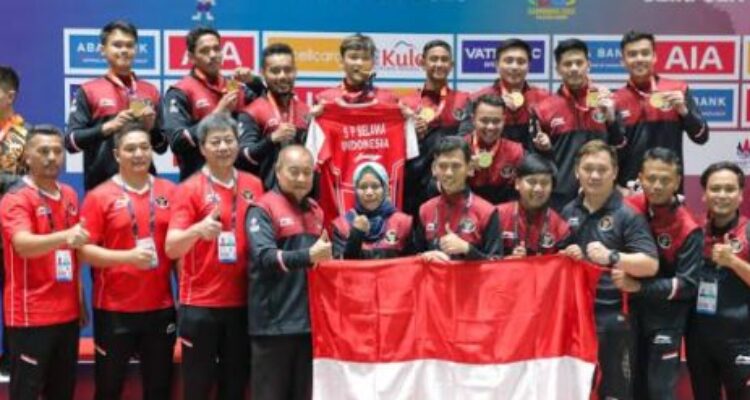 Foto Bersama Pemain dan Official Usai Laga Seagames, Foto/ist