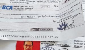 Terungkap! Surat Cek Bernilai Rp 1,35 M Bukan Miliknya, Ini Pemiliknya