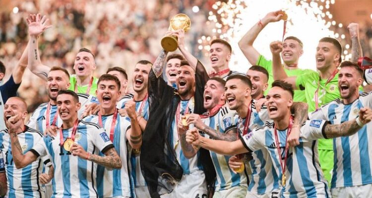 Timnas Argentina saat menjuari piala dunia di Qatar 2023