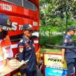Petugas Gabungan Dinas Perhubungan Kabupaten Bogor dan Satlantas Polres Bogor, menggelar Ramchek.