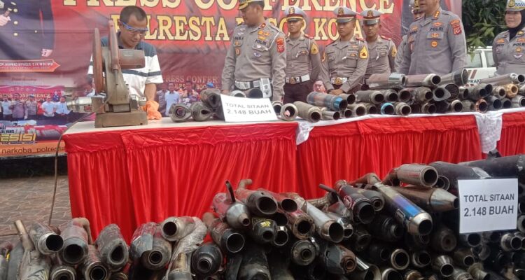 Kepolisian Polres Bogor Kota, Musnahkan Knalpot Brong.