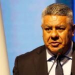 Presiden Asosiasi Sepak Bola Argentina (AFA) Claudio Tapia,