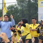 Anggota DPR RI Ravindra Airlangga ikuti senam bersama ibu-ibu