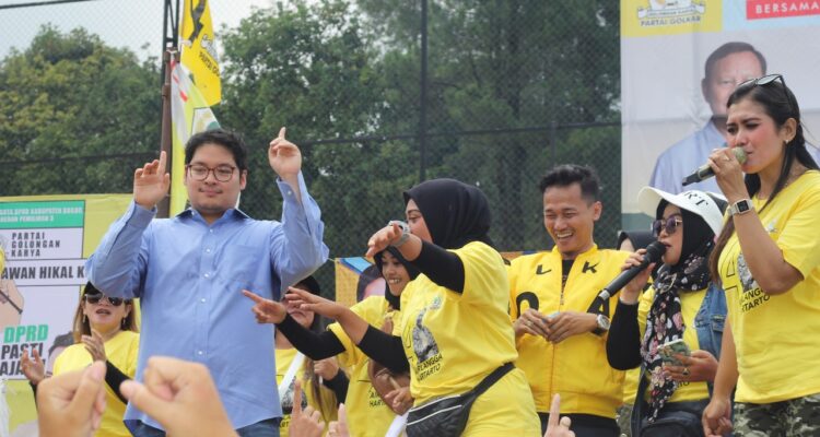 Anggota DPR RI Ravindra Airlangga ikuti senam bersama ibu-ibu