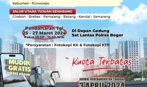 Buruan Daftar Polres Bogor adakan mudik gratis Buruan Daftar Polres Bogor adakan mudik gratis