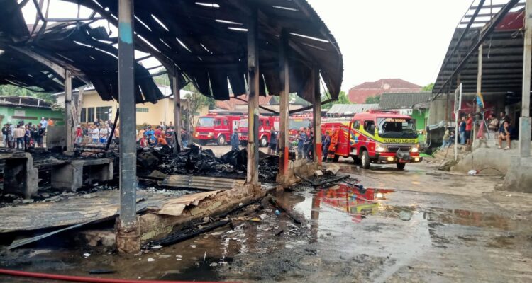 Kondisi saat ini di Pasar TU Kemang seusai kebakaran