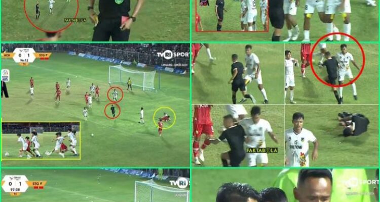 Foto insiden pemukulan wasit dalam ajang PON XXI Aceh-Sumut 2024