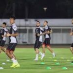 Latihan perdana timnas Indonesia di lapangan ABC senayan Jakarta. Latihan ini dilakukan jelang pertandingan Indonesia Versus Australia pada 10 September 2024