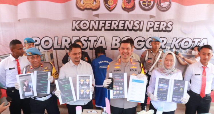 Polresta Bogor Kota saat rilis judi online