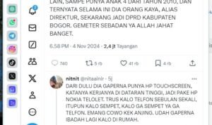 Postingan Akun X @nutaainir