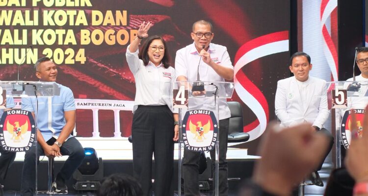 Pasangan calon wali kota dan wakil wali kota Bogor, Rena Da Frina dan Achmad Teddy Risandi