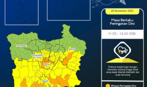 Gambar peringatan dini cuaca di Jabodetabek