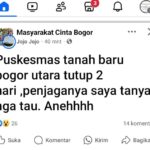 Postingan warga soal keluhan puskesmas Bogor Utara Kota Bogor yang tutup