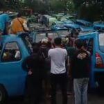 Para supir angkot mendatangi hotel Bogor Green Forest