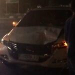 Mobil yang alami kecekajaan di depan CCm Bogor ringsek