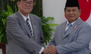 Perdana Menteri (PM) Jepang, Shigeru Ishiba bersama Presiden Republik Indonesia Prabowo Subianto