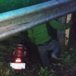 Sepeda motor yang masuk ke jurang karena di Bogor