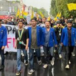 PMII Kota Bogor saat melakukan aksi unjuk rasa