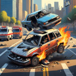 Ilustrasi kecelakaan lalu lintas di Jalan Pajajaran Kota Bogor