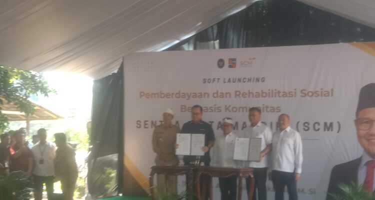 Suasana peluncuran sentra cipta mandari yang dihadiri menteri koordinator pemberdayaan masyarakat