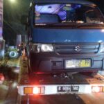 salah satu kendaraan yang terlibat kecelakaan di depan Masjid Biru Bogor
