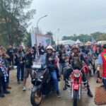 Bupati Bogor, Rudy Susmanto saat mengikuti Rolling Thunder dalam rangkaian acara Kabogor Autovibes Fest 2025, Sabtu 21 Juni 2025.