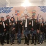 Wali kota dan wakil wali kota bogor bersama para forkofimda dan para istri saat menghadiri helaran ke 543