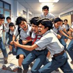 Ilustrasi Tawuran Pelejar Bogor, Foto?Meta AI
