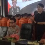 Waka Polresta Bogor Kota, AKBP Indra Ranu saat memberikan keterangan kasus narkoba selama bulan April-Mei 2025