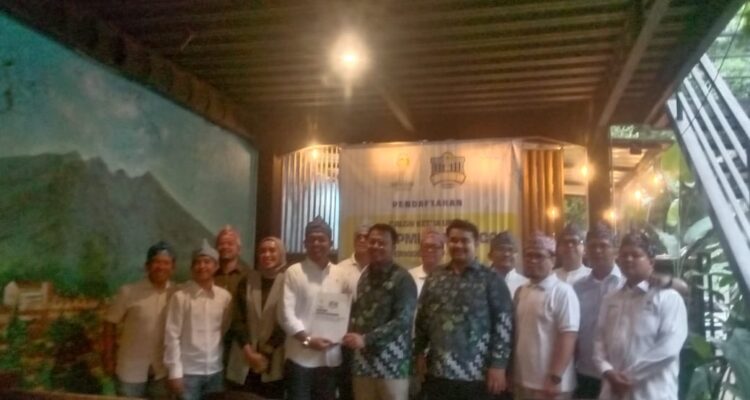 Muhammad Al Farissy saat mendaftarkan menjadi calon HIPMI Kota Bogor