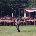 Jambore Pramuka Penggalang tingkat Kabupaten Bogor Tahun 2025, yang digelar di Bumi Perkemahan Cimandala, Kecamatan Sukaraja, Rabu (25/6/2025).