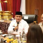 Rudy Susmanto, saat menerima kunjungan kerja Kepala Badan Gizi Nasional (BGN), Dadan Hindayana, di Pendopo Bupati, Rabu (2/7/2025).