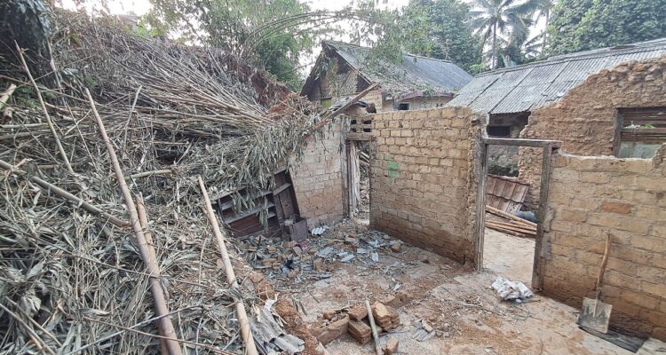 Situasi rumah lansia yang tertimbun longsoran di Rancabungur Bogor, Foto//Istimewa