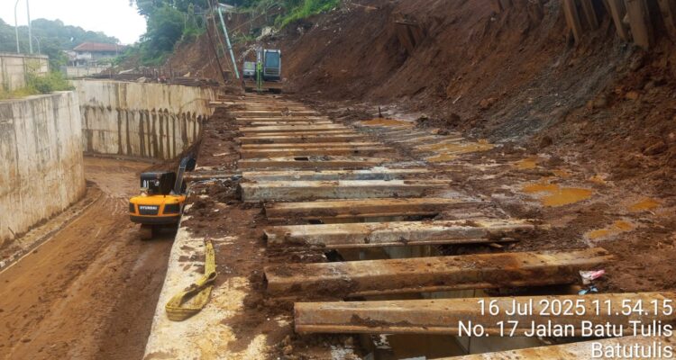 Situasi terkini pengerjaan Batu Tulis Bogor, Foto/Diskominfo Kabuapaten Bogor