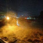 Situasi Bendung Katulampa Bogor yang telah telah mencapai siaga 3, Foto/Istimewa