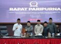 Foto bersama Wakil Wali Kota Bogor, Jenal Mutaqin dengan pimpinan DPRD Kota Bogor,Foto/Humpro DPRD Kota Bogor