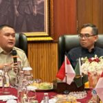 Bupati Bogor, Rudy Susmanto bersama Sekda,Ajat Jatnika saat menggelar rapat koordinasi soal lingkungan hidup, Foto/Diskominfo Kabupaten Bogor