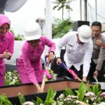 Bupati Bogor, Rudy Susmanto saat melakukan peletakan batu pertama Geung Byangkari, Foto/Diskominfo Kabupaten Bogor