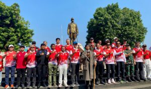 Napak Tilas Jendral Sudirman dalam rangkaian hari kemerdekaan yang diselenggarakan oleh panitia Festival Merah Putih (FMP), foto/Echa Nur Maulida