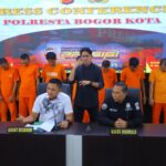 Polresta Bogor Kota saat menggelar press rilis soal Curanmor, Foto/Humas Polresta Bogor Kota