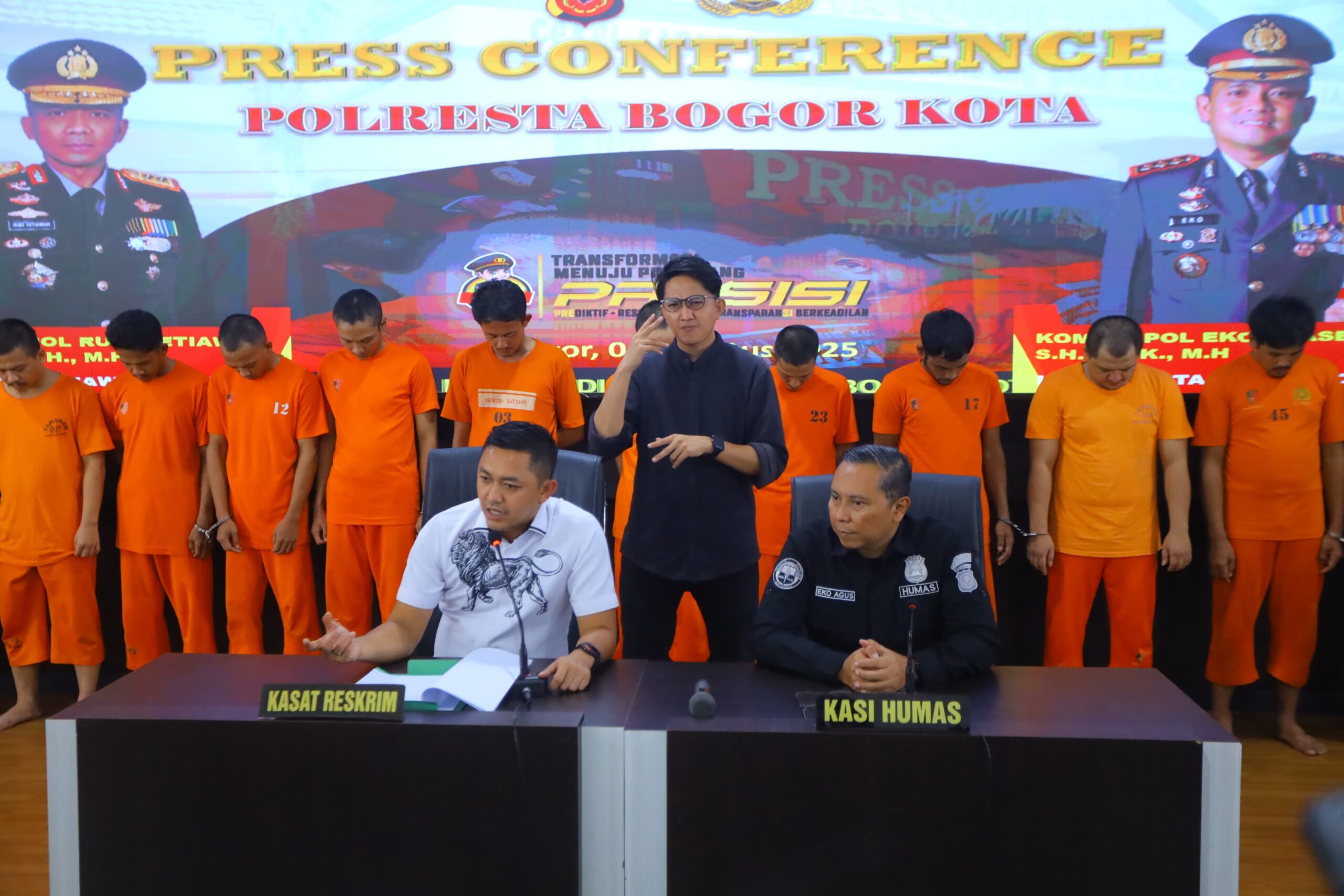 Polresta Bogor Kota saat menggelar press rilis soal Curanmor, Foto/Humas Polresta Bogor Kota