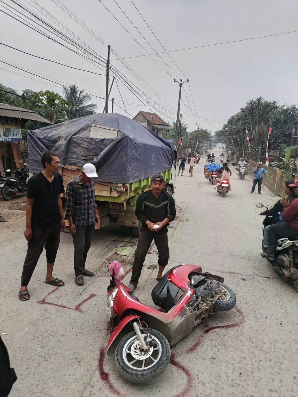 Situasi kecelakaan di Rumpin Bogor, Foto/Istimewa