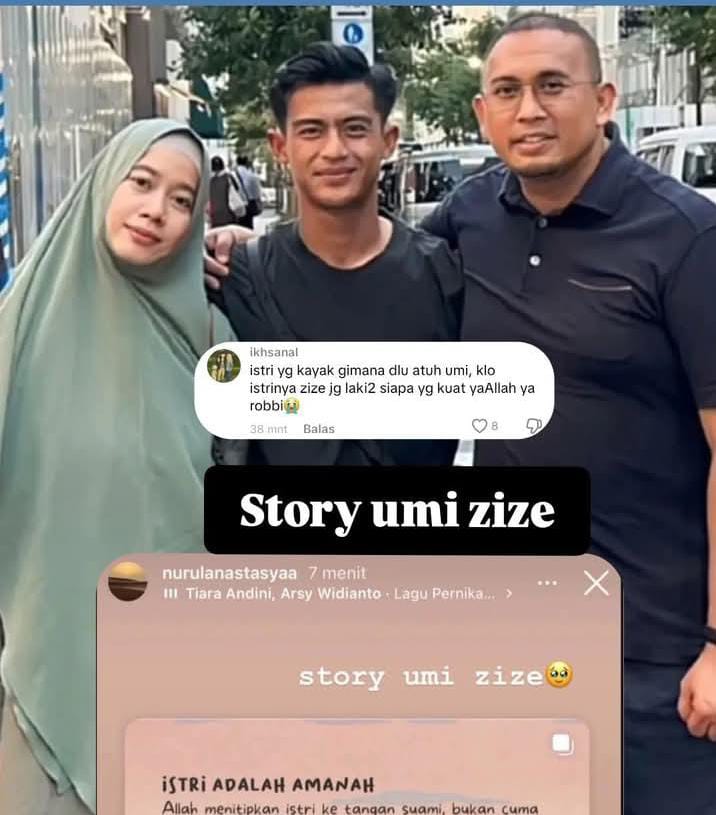 Umi Zize bersama Andre Rosiade mertua Pratama Arha saat berfoto bersama, Foto/Tangkapan layar Instagram Umi Zize