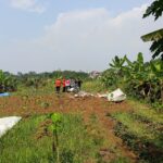 Situasi pesawat jatuh milik TNI jatuh di Ciampea Bogor, Foto/Istimewa