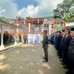 Bupati Bogor, Rudy Susmanto saat menggelar upacara penjemputan Sang Saka Merah Putih, Foto/Diskominfo, Kabupaten Bogor