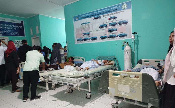 Kondisi siswa-siswi yang alami keracunan Makan Gizi Gratis di Sulawesi Tengah, Kota/Istimewa