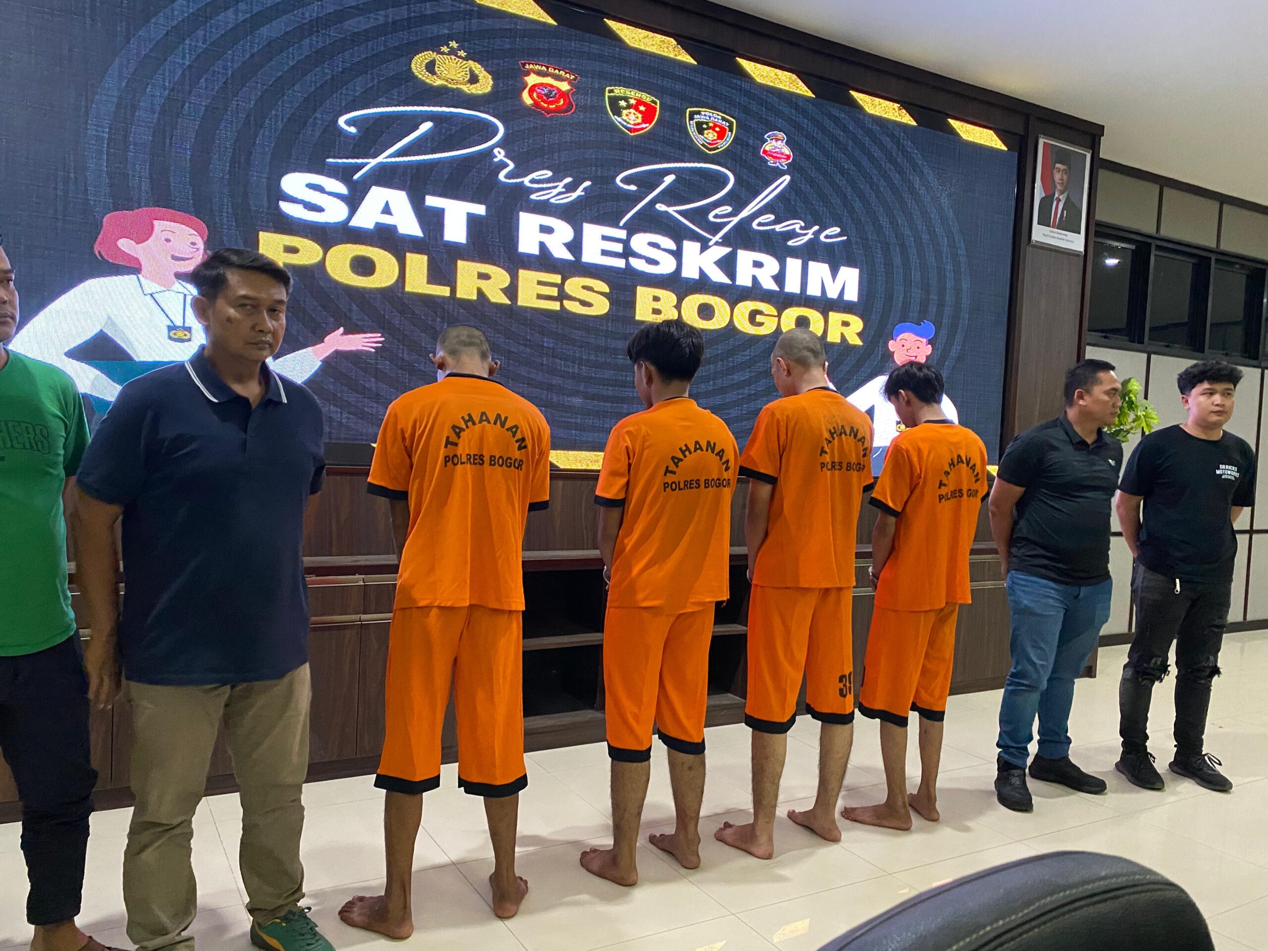 Para pelaku provokator penyerangan Mako Brimob Cikeas Bogor, Foto/Echa Nur Maulida