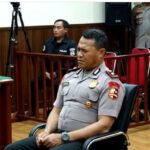 Kompol Cosmas, anggota Brimob Polri saat disidang etik,foto/Istimewa