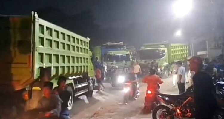 Situasi di Parung Panjang karena adanya ketegangan supir dan warga, Foto/Istimewa