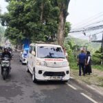 Mobil ambluance yanv angkut Kecelakaan lalu lintas tragis terjadi di Jalan Raya KH. Abdullah Bin Nuh, Foto/Istimewa